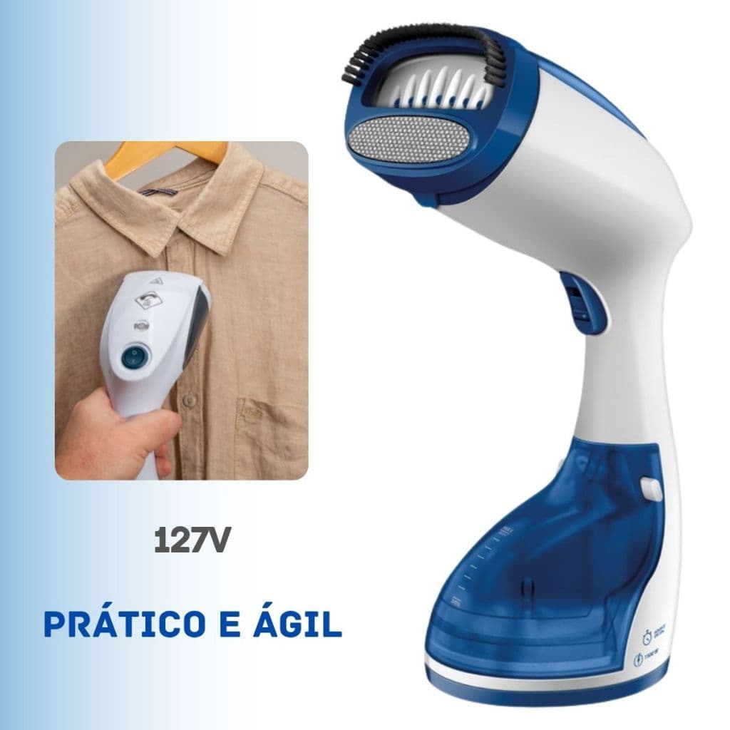 Ferro Vaporizador De Roupa 1100 W Passadeira Portátil Versão Premium Bocal Inox Vapor Contínuo 110V