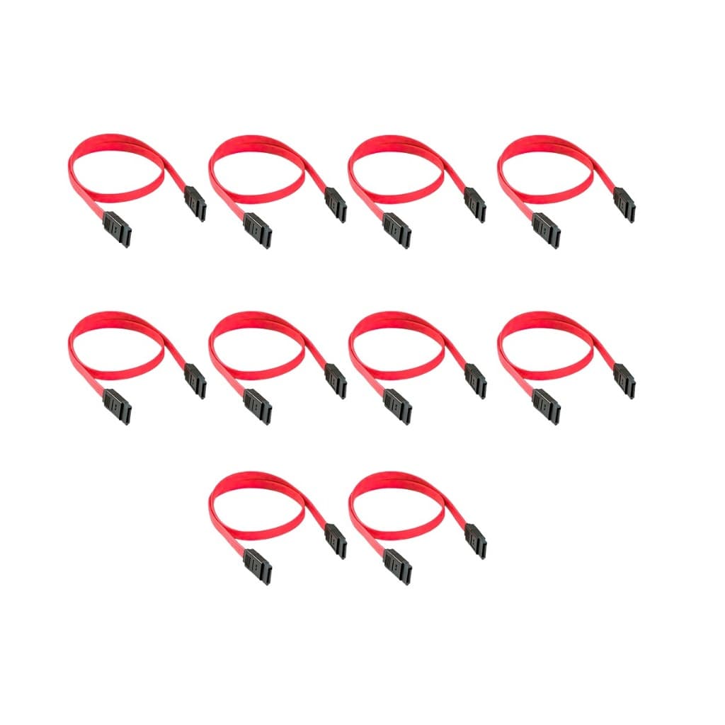 Kit 10 Cabo de Dados Sata 45cm Para HD SSD Gravador Drives