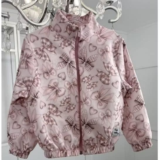 Jaqueta Infantil Corta Vento Laços Rosé