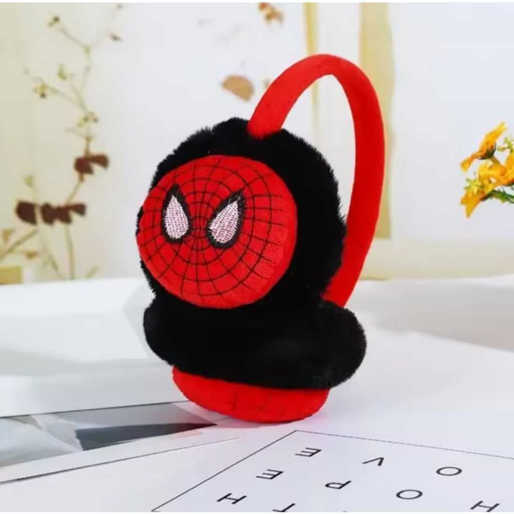 Protetores de orelha homem aranha pelúcia, Inverno orelhas quentinhas.