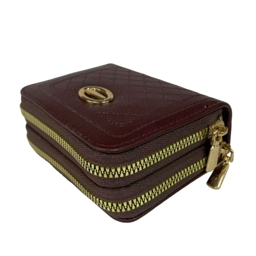 Carteira Feminina Com Zíper 2 Divisórias Pequena Compacta