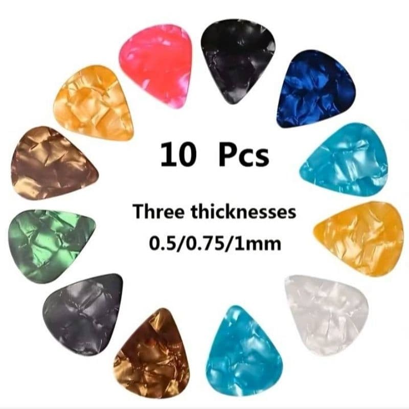 Kit 10/20 Palhetas Celuloide para Guitarra Baixo Cavaco Ukulele Mix