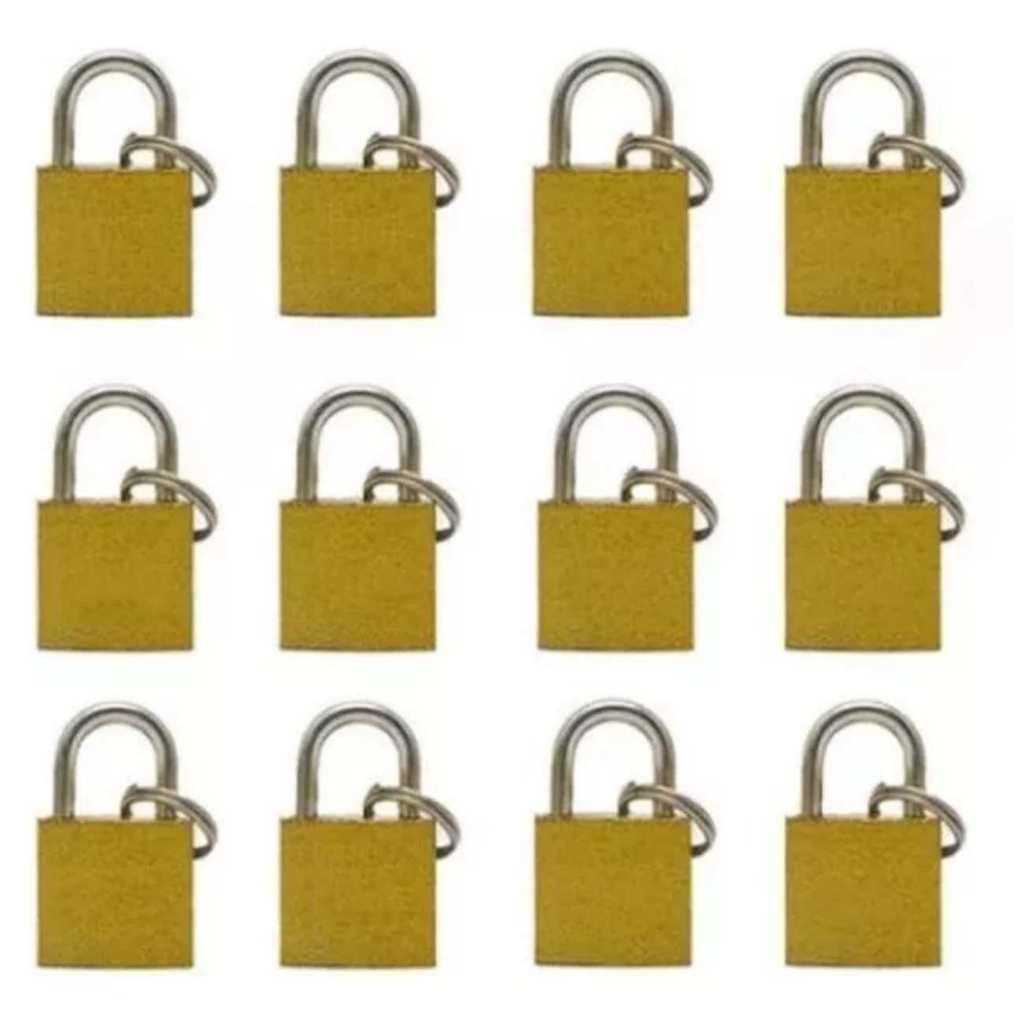Cadeados Cartela Com 12 e Unidades Nº 28 Para Malas Bolsas Armário