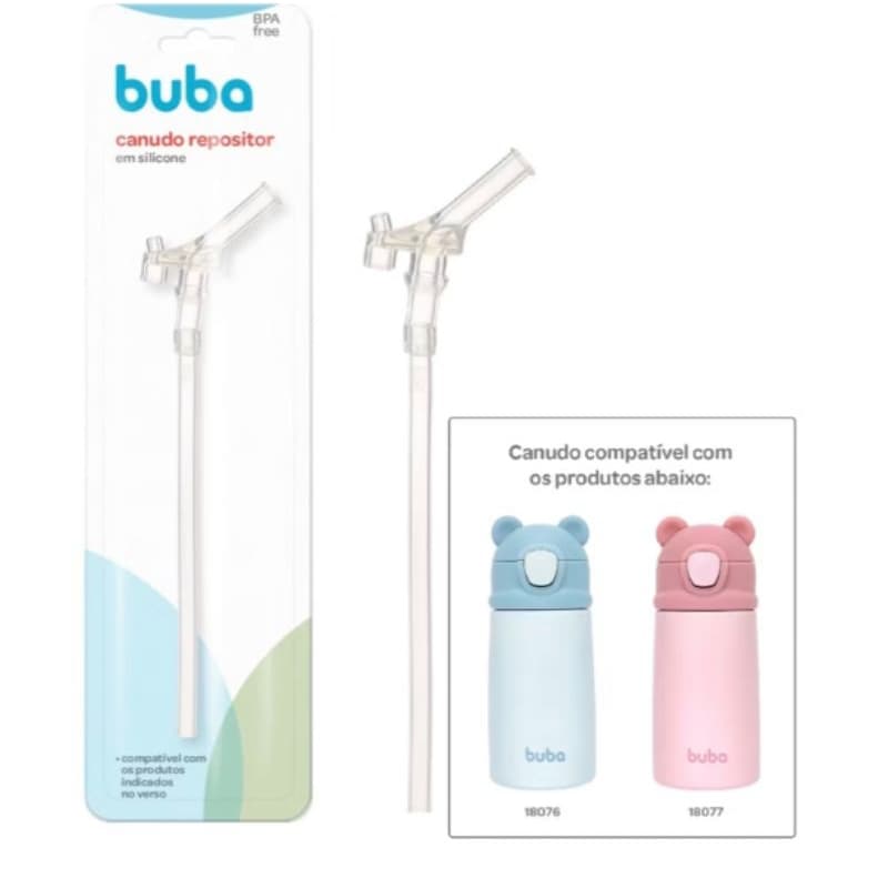 Canudo repositor refil em Silicone Buba