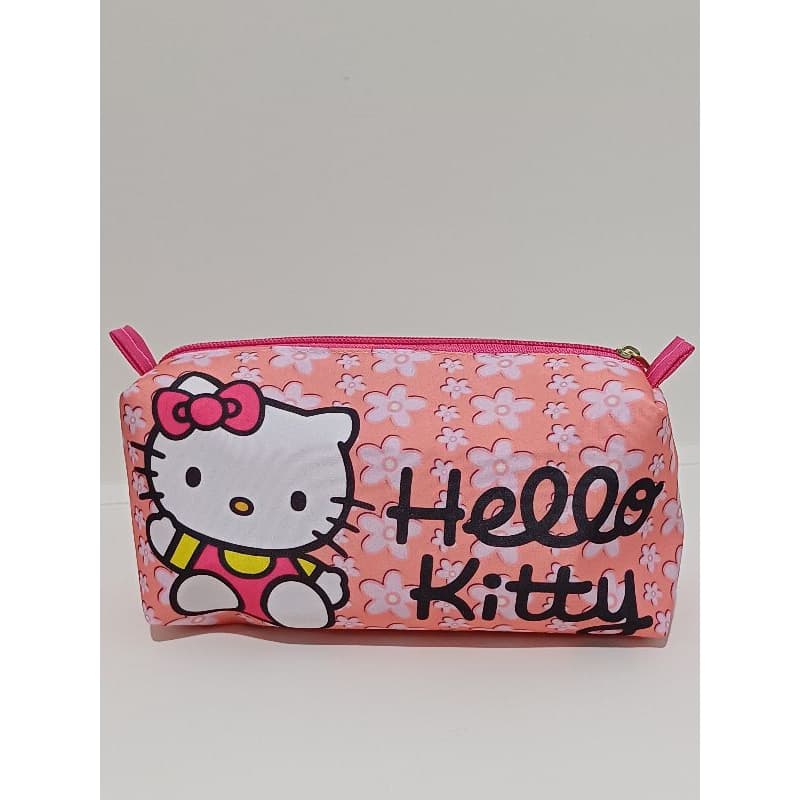 Estojo Multiuso Escolar Personagens Hello Kitty florzinhas