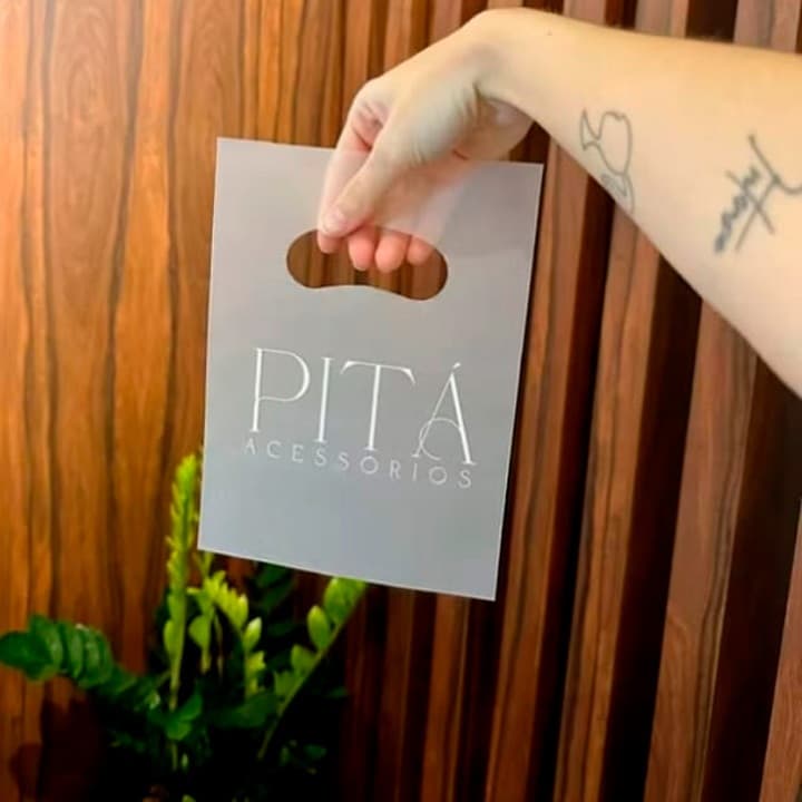 100 Sacola Plástica 16x22 personalizada com sua logo