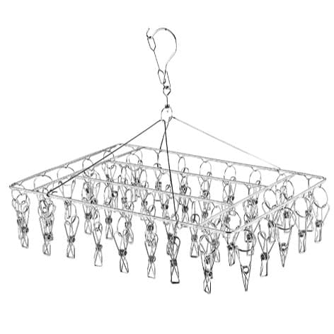 Varal 40 Clips de Roupa Íntima com de Aço Inox Reforçado para Calcinha Meia e Cueca