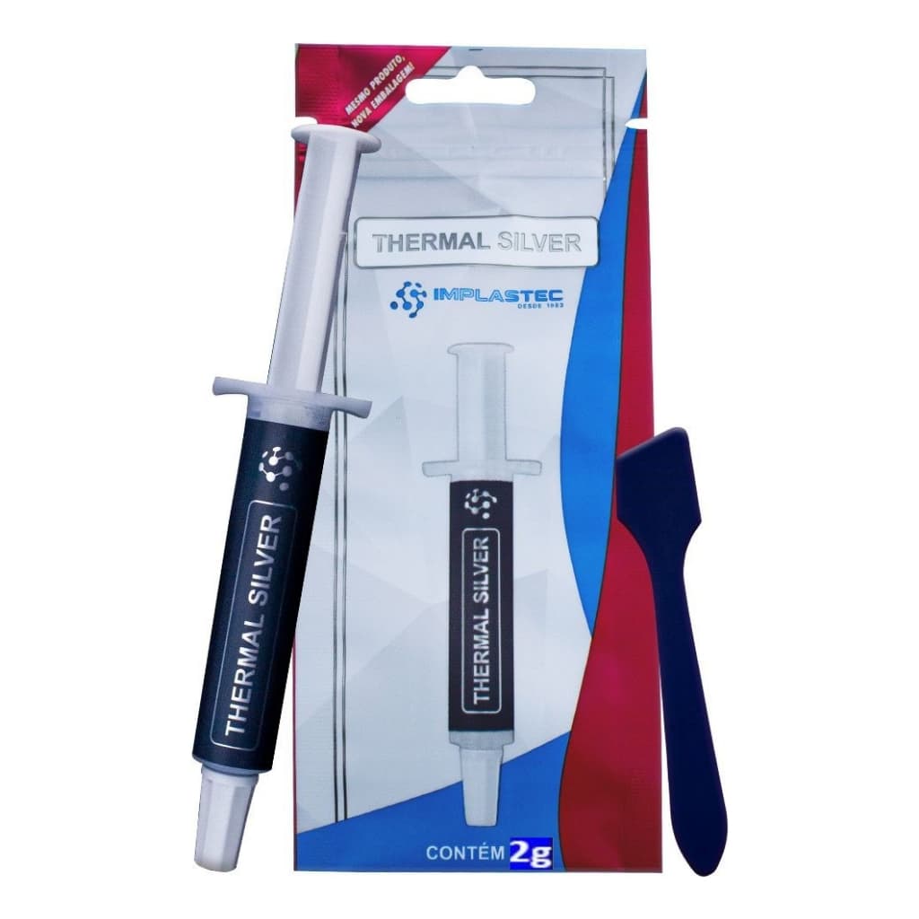 Pasta Térmica Implastec 2g Silver – Alta Condutividade Térmica