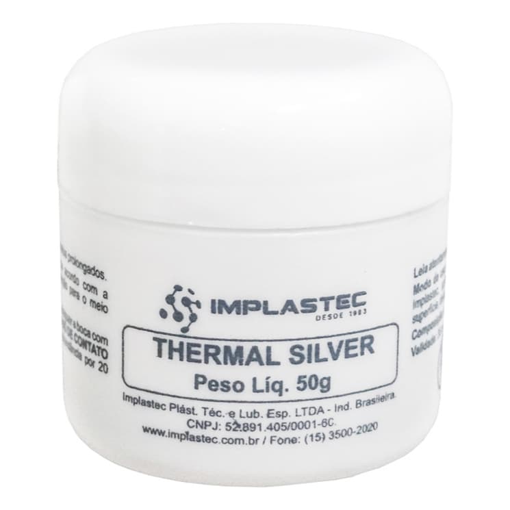 Pasta Térmica 50g Thermal Silver Prata Implastec