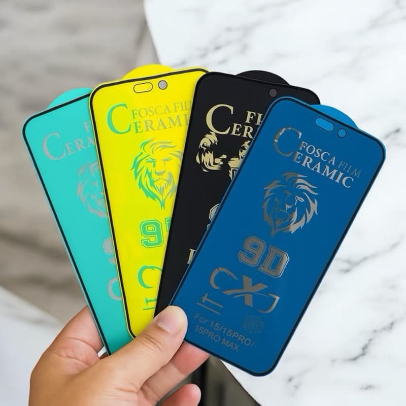 Película 9D Ceramica Escolha 1 entre 4 modelos Para Iphone 17 11 12 13 14 15 16 Pro Max Plus 16E XR X XS mini 17E