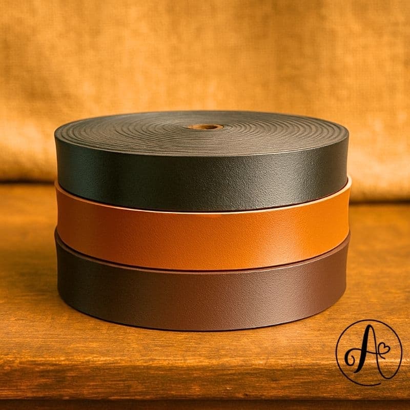 Kit 45 metros tira de couro ecológico larg. de 3cm (12 CORES DISPONÍVEIS)
