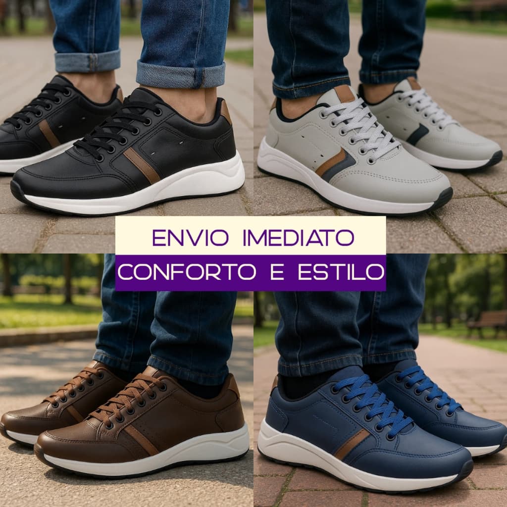 Tênis Casual Masculino: Conforto e Envio Imediato Promoção