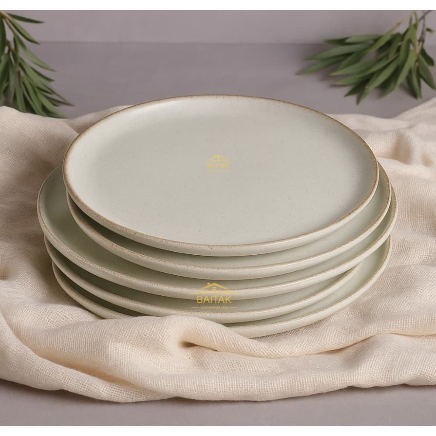 Kit 6 Pratos Raso Moderno 100% Porcelana 27 cm