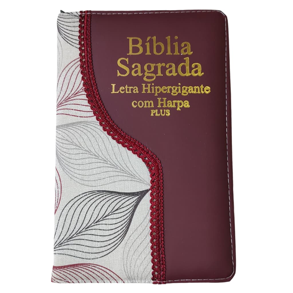 Bíblia Hiper Gigante com Harpa Zíper Índice Almeida Corrigida ARC Palavras Jesus e Edição Promessas