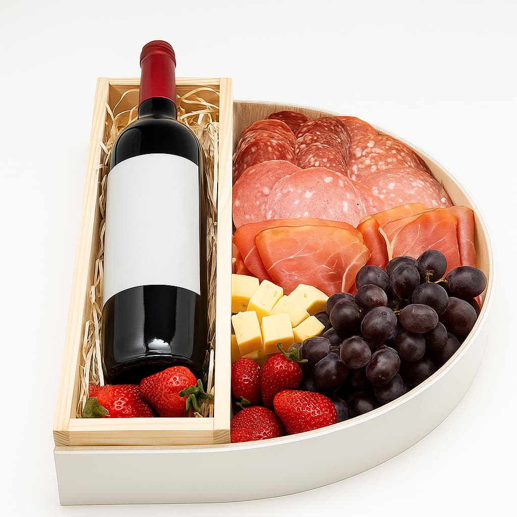 Delta bandeja pinus com detalhe arredondado para bebida e frios cestaria presentes exclusivo