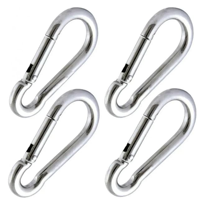 6 Unidade Mosquetão 7cm Suporta 180kg Academia Profissional