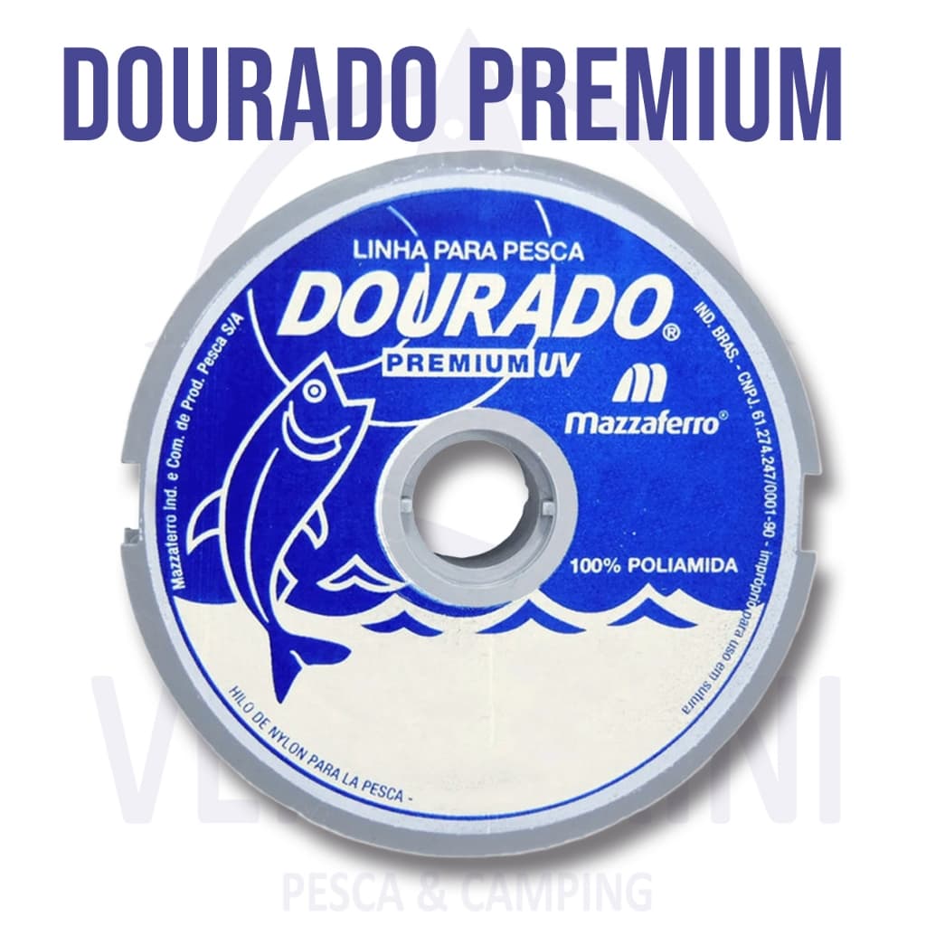 Linha de Pesca Dourado Premium Fio de Nylon 100% Poliamida 100 metros - Do 0,20mm ao 0,45mm