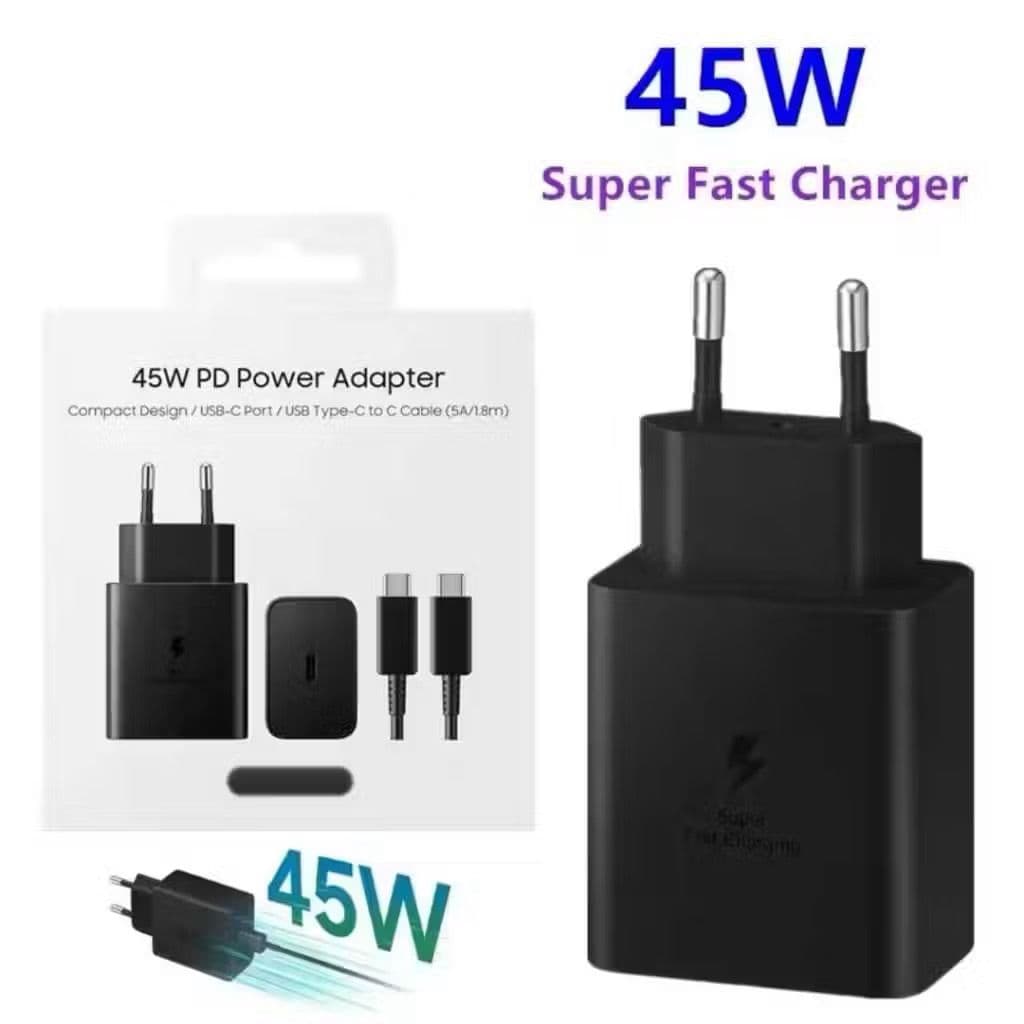 Carregador Turbo 45W rápido Carregue 3x Mais Rápido Cabo Tipo-C 1 Metro,Carregador para Android