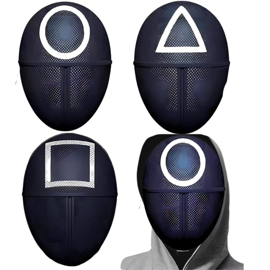 Kit 03 Máscaras Round 6 Todas As Máscaras Halloween Fantasia