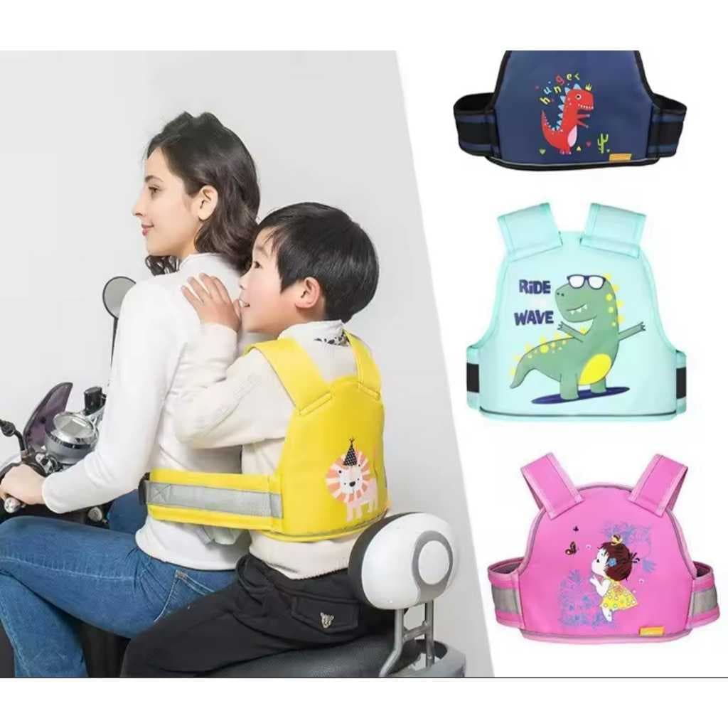 Colete Cinto de Segurança infantil Moto Criança Garupa Desenho