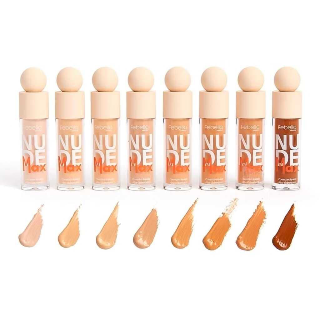 Corretivo líquido Nude Max Alta cobertura Febella