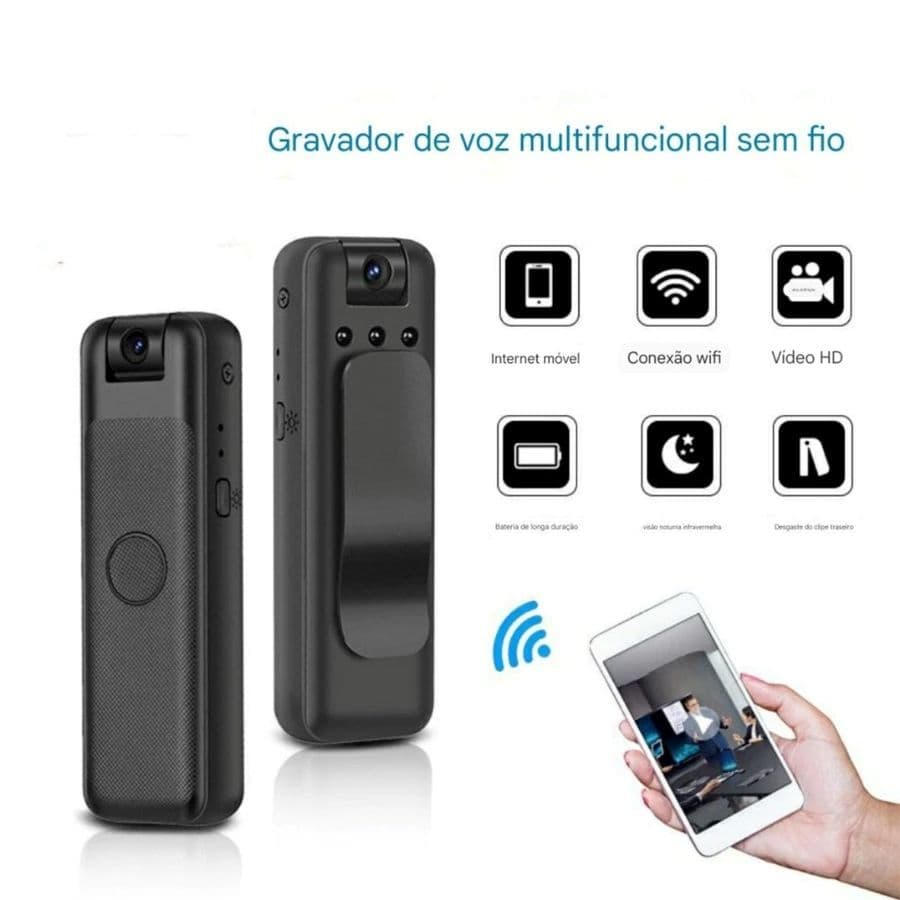 Mini câmera Portátil HD 1080P Do Projeto Grampo Traseiro WiFi visualização Remota Gravadores de vídeo JLY-18