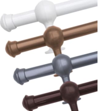 Varão para Cortina Completo 2,00m Madeira Fino 19mm Varao com Suporte e Ponteira