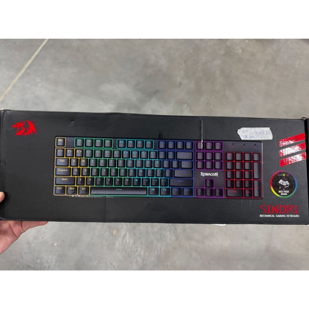 Teclado Mecânico Sindri Rainbow Redragon Switch Brown (Recondicionado