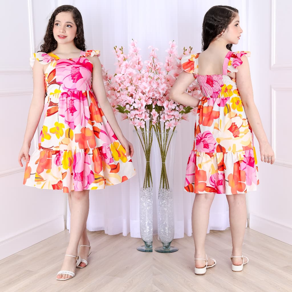 VESTIDO INFALTIL CURTO ESTAMPADO DE ALÇA  INFANTIL JUVENIL MENINAS