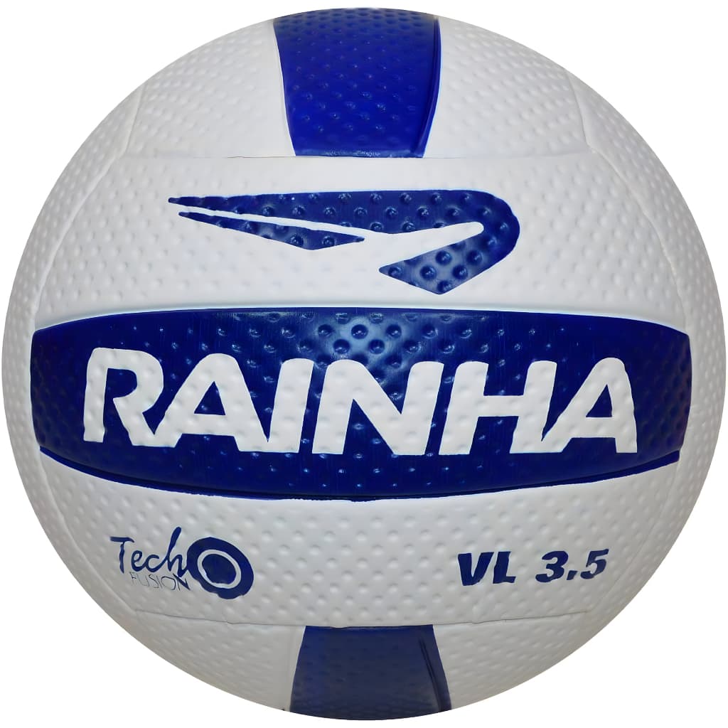 Bola de Vôlei Profissional Rainha 3.5 Oficial Azul e Branca Quadra e Areia -Ideal Para jogos e Lazer