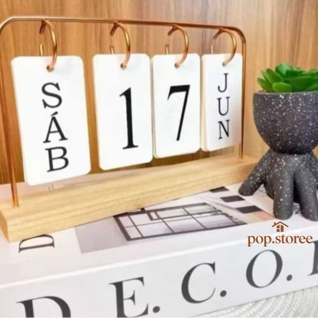 Calendário De Mesa Permanente Versátil