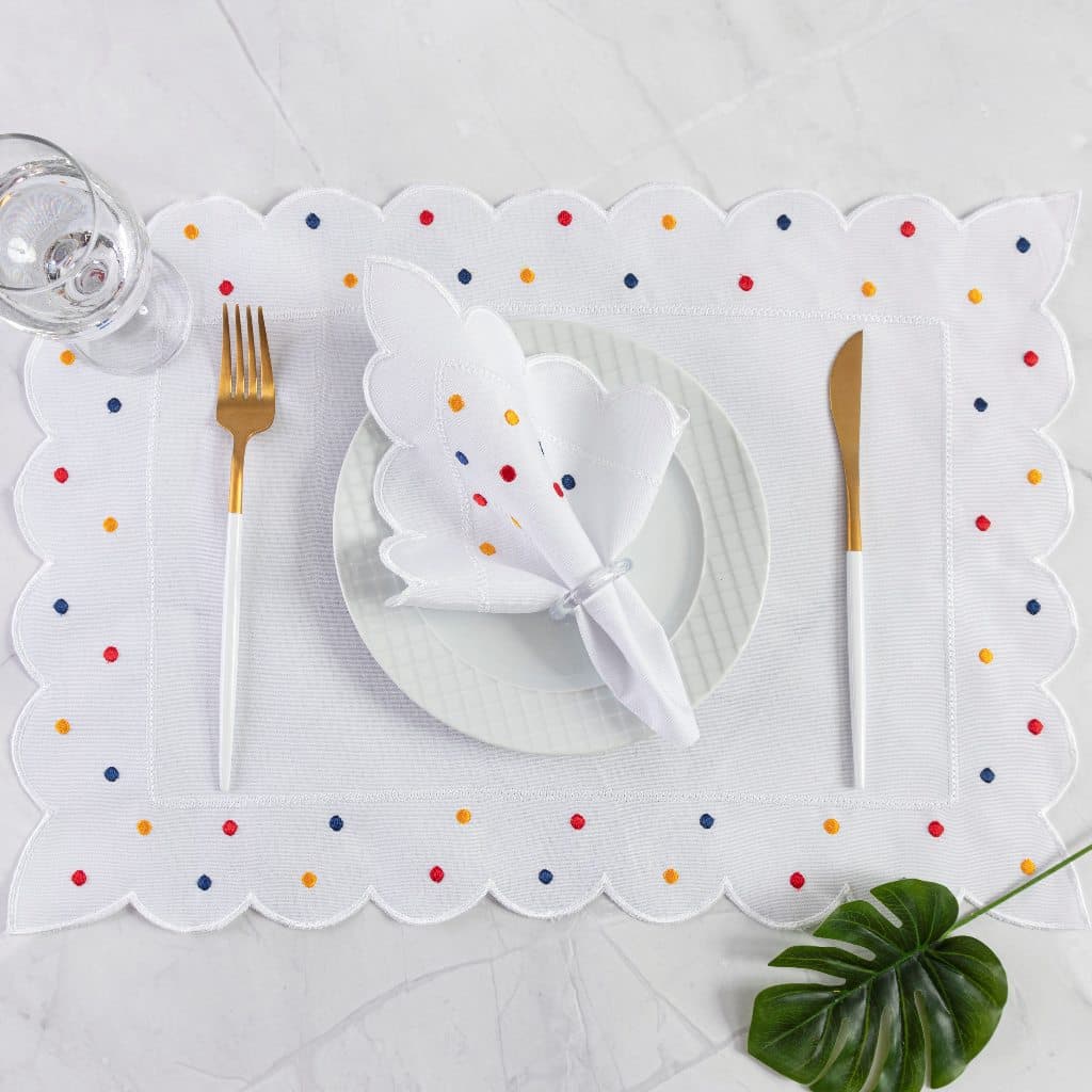 ''Kit Americano 4 Peças  Sousplats + Guardanapos para 2 Lugares | Mesa Posta Elegante!R