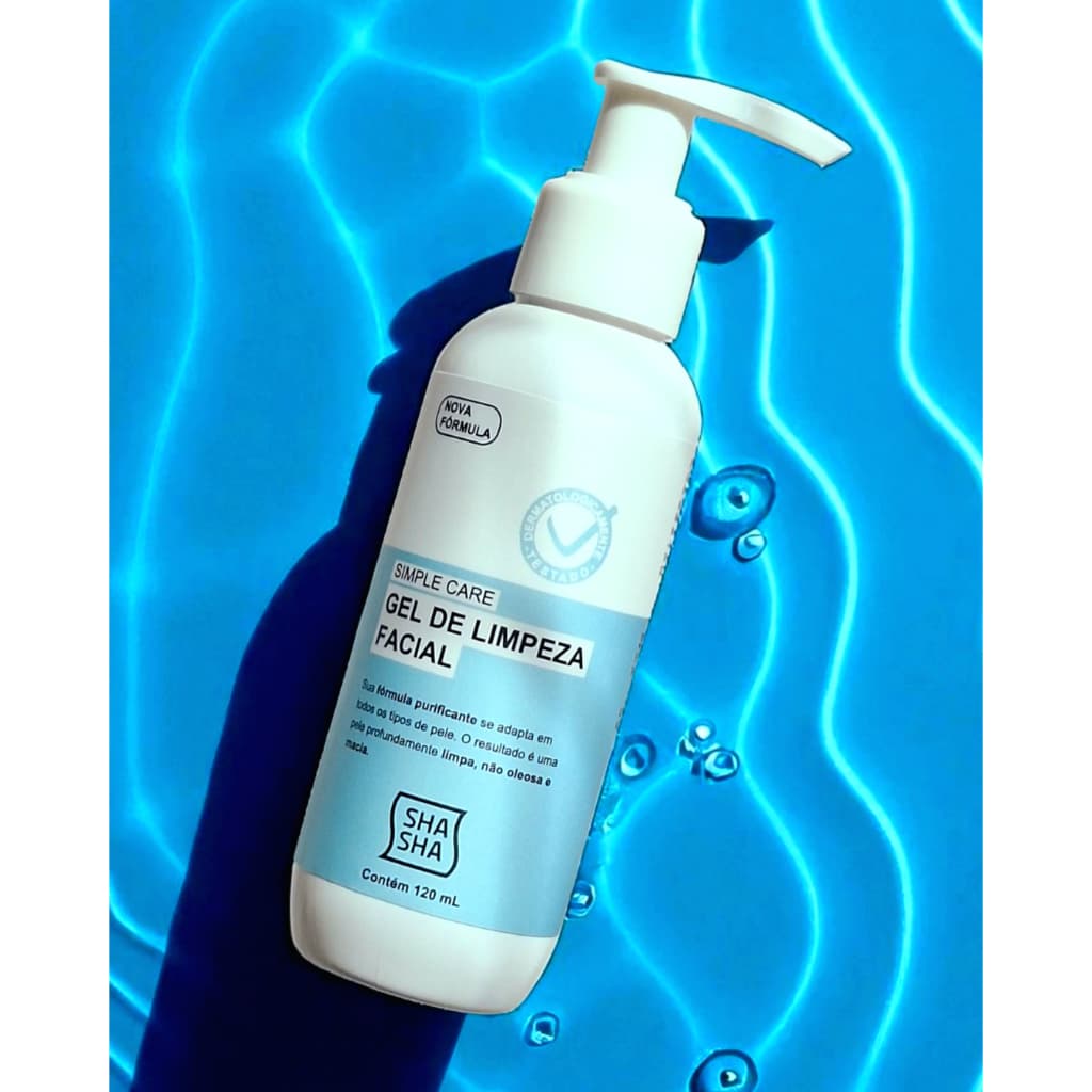 Gel de Limpeza Facial SHA SHA Cosméticos 120ml - SkinCare -Todo Tipo de Pele - Dia/ Noite