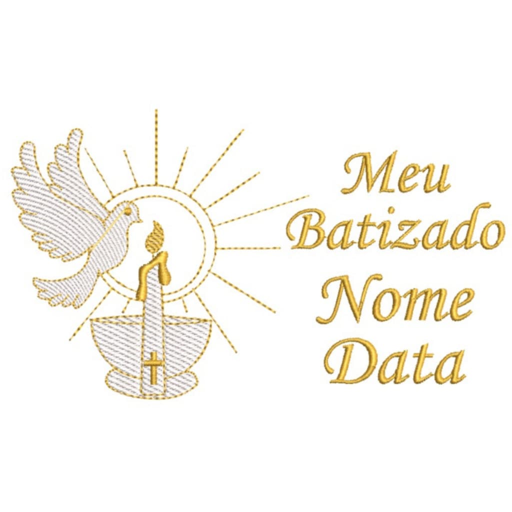 Toalha Lavabo 45x30cm Personalizada Batismo Meu Batizado