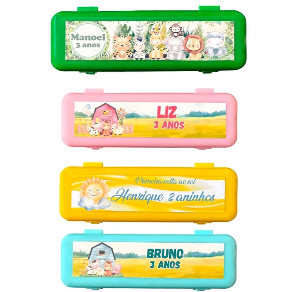 Estojo Personalizada Para Lembrancinha de Aniversario Festa Ecomx