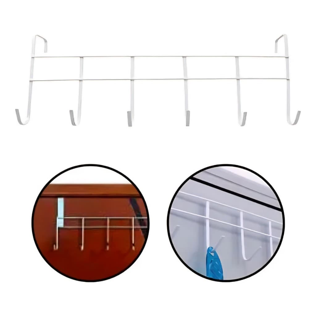 Suportes Com 6  Ganchos Para Porta de casa