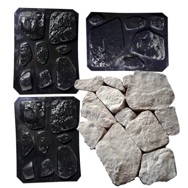 Molde Forma Abs 21 Pedra Moledo Gesso Cimento Rústico