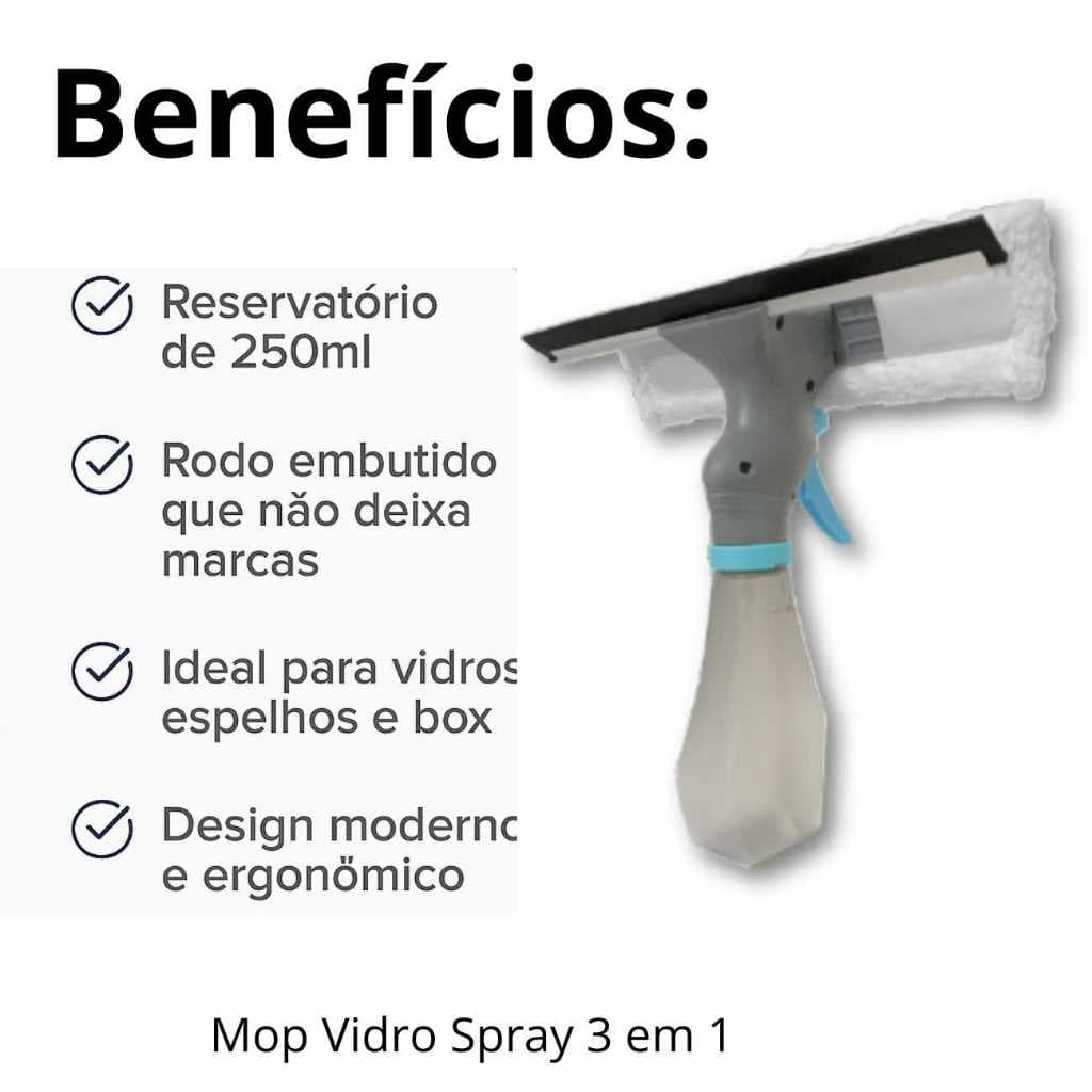 MOP SPRAY VIDRO CELESTE - UTENSÍLIO DE LIMPEZA
