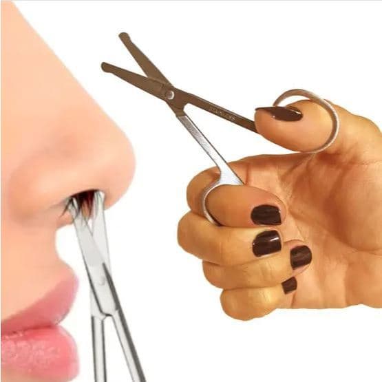 Tesoura de Ponta Redonda Pelos De Nariz Sobrancelhas Unha Cabelo Tesourinha Para Pelos