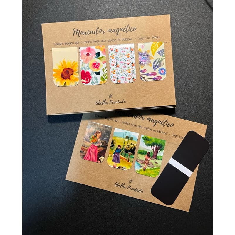 Conjunto de Marcadores de Página Magnéticos, com 4 peças, Marcador de Livros