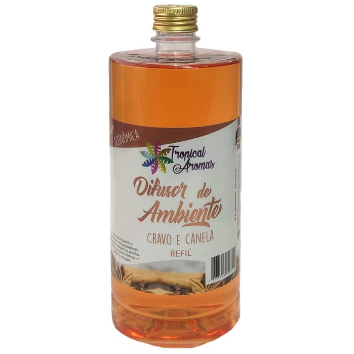 Refil Difusor de Ambiente Aromático Cravo e Canela 1L Tropical Aromas