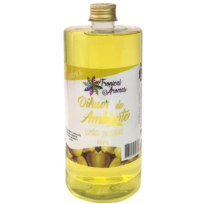 Refil Difusor de Ambiente Aromático Limão Siciliano 1L Tropical Aromas