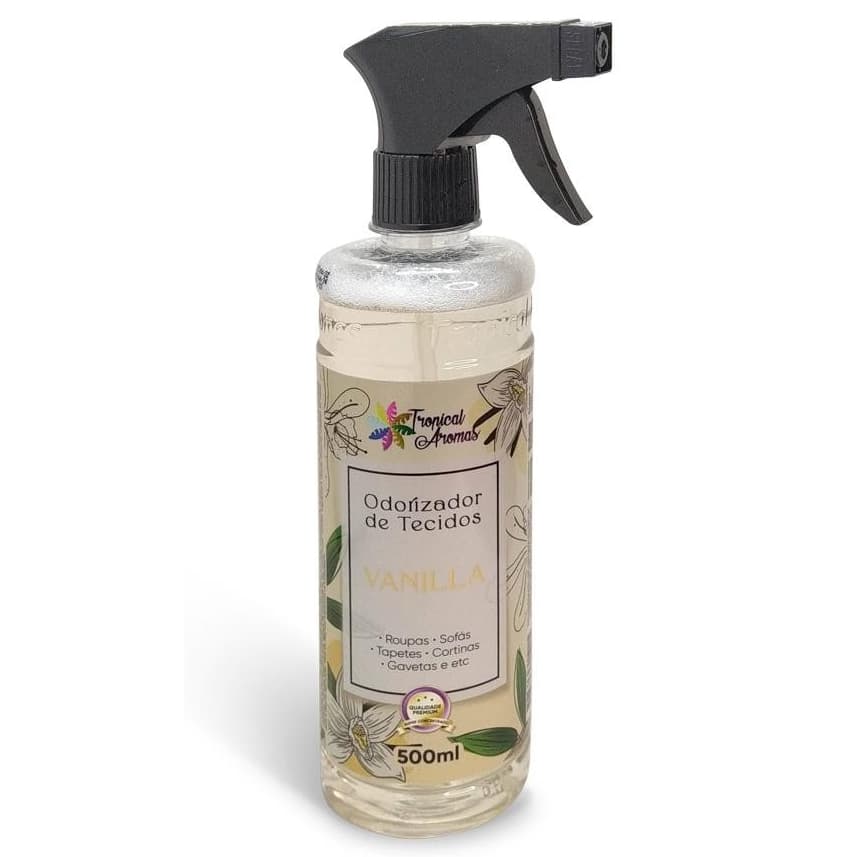 Spray Perfumado Odorizador de Tecidos Vanilla 500ml Tropical Aromas