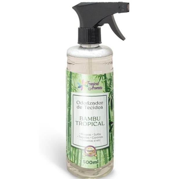 Spray Perfumado Odorizador de Tecidos Bambu 500ml Tropical Aromas