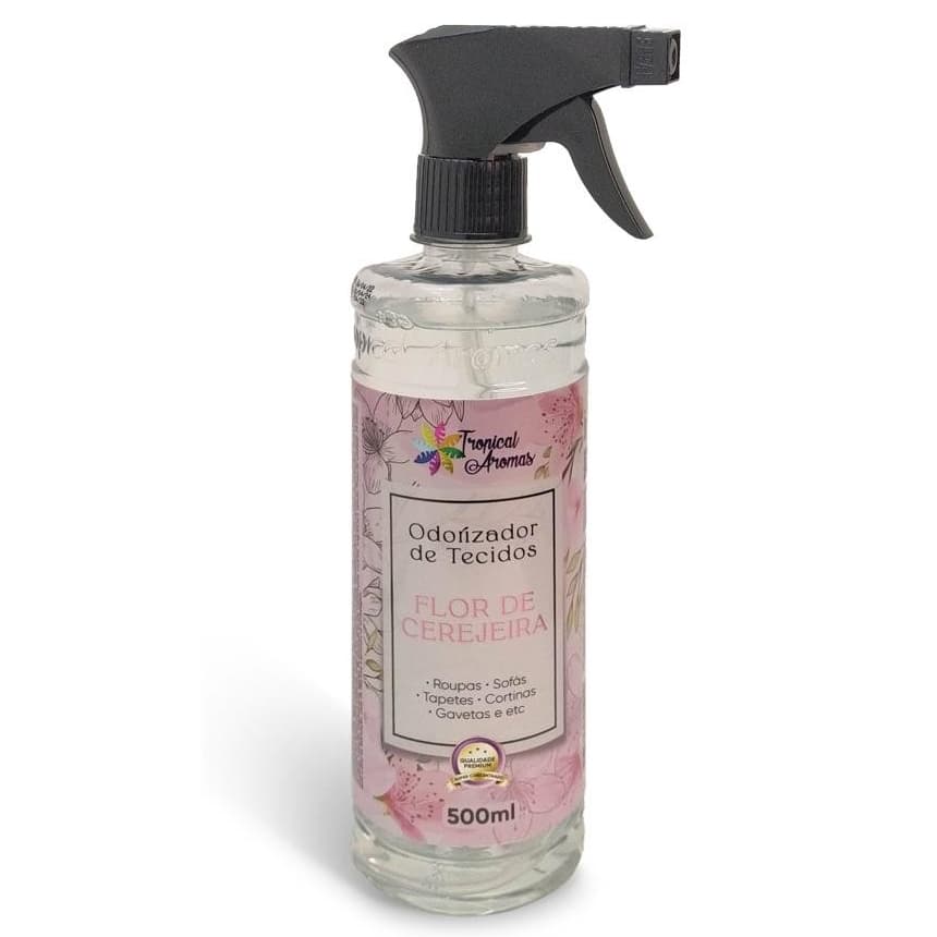 Spray Perfumado Odorizador de Tecidos Flor de Cerejeira 500ml Tropical Aromas