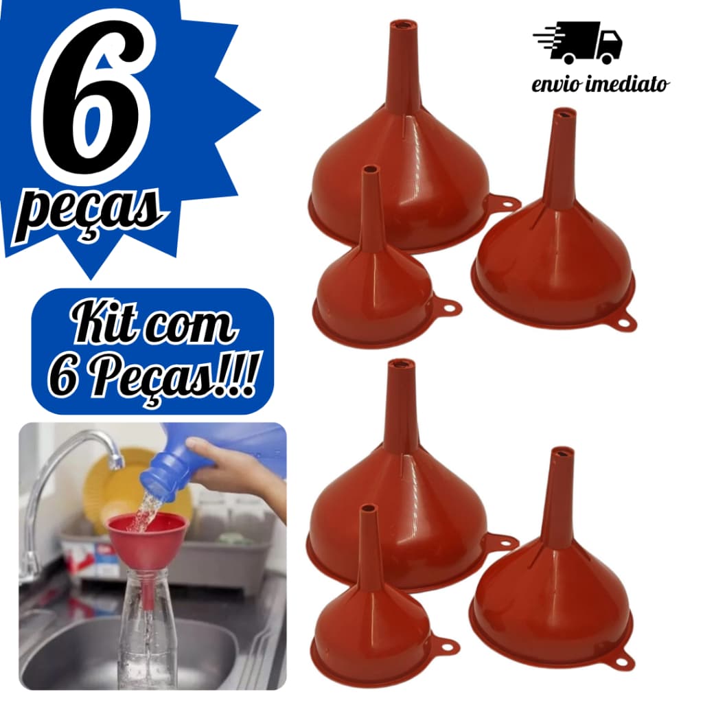 Funil de Plástico Resistente Ideal Para Cozinhas Oficinas Restaurantes Artesanatos