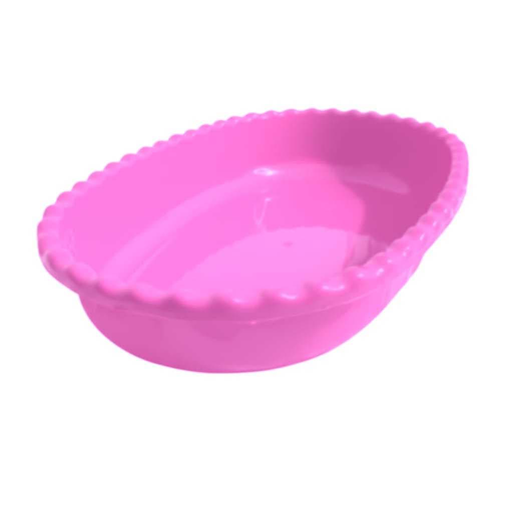 kit com 2 Saladeira Grandes Fruteira Multiuso Tigela Pote Vasilha Plástica 3 Litros Rosa