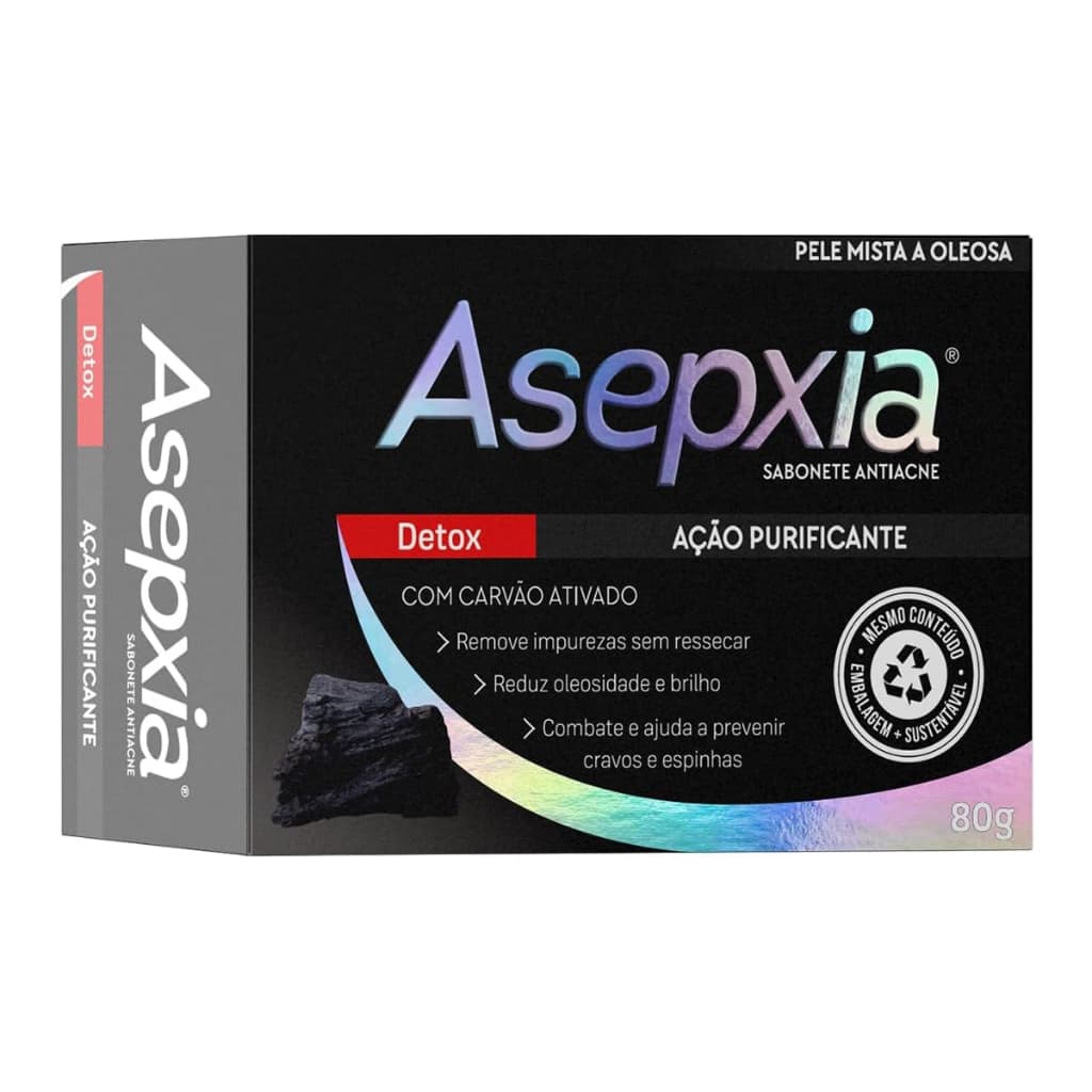 Sabonete Barra Asepxia Antiacne Detox com 80g