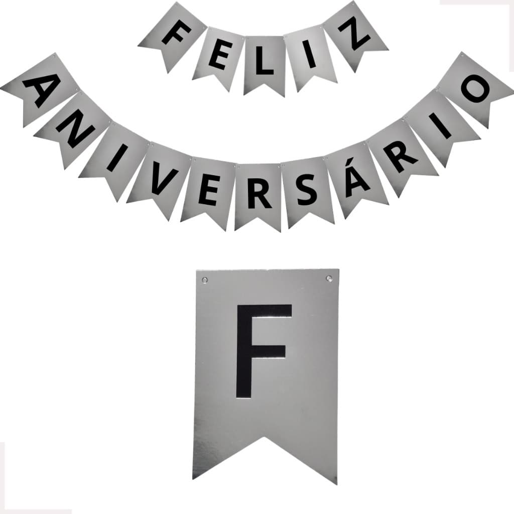 Faixa Bandeirinha Feliz Aniversário Decorativa