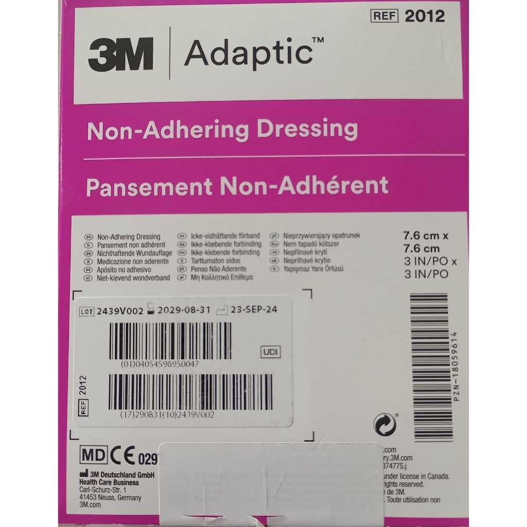 10 UNIDADES DE CURATIVOS ADAPTIC 7,6CM X 7,6CM NON-ADHERING DRESSING - 3M